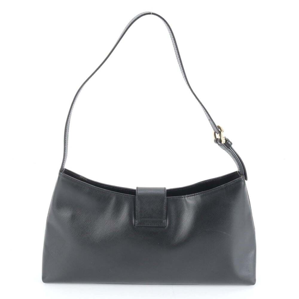 Salvatore Ferragamo Gancini Leather One-Shoulder Bag, Black, Women's - Picture 3 of 8